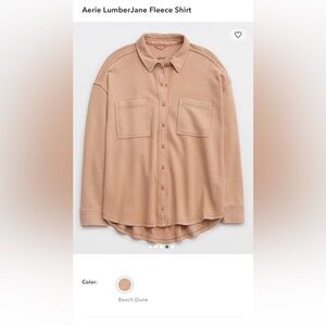 aerie Beach Dune Fleece Button-Down Shirt